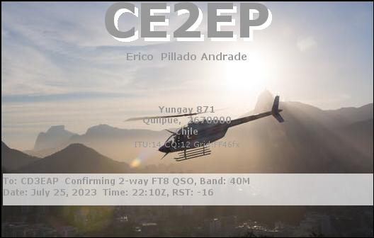 Imagen de tarjeta QSL de CE2EP