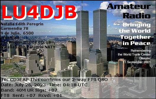 Imagen de tarjeta QSL de LU4DJB