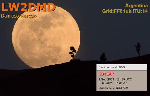 Imagen de tarjeta QSL de LW2DMD