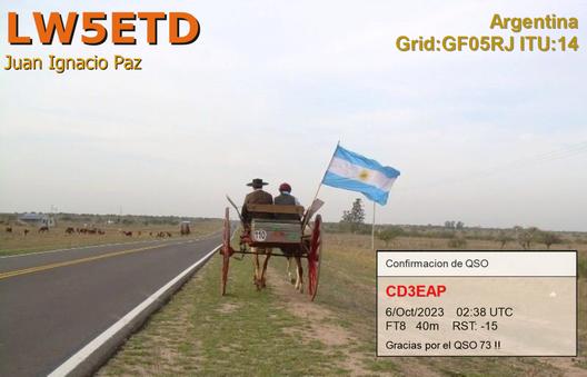 Imagen de tarjeta QSL de LW5ETD