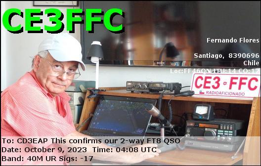 Imagen de tarjeta QSL de CE3FFC