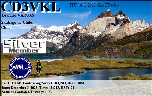 Imagen de tarjeta QSL de CD3VKL