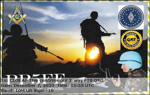 Imagen de tarjeta QSL de PP5FE