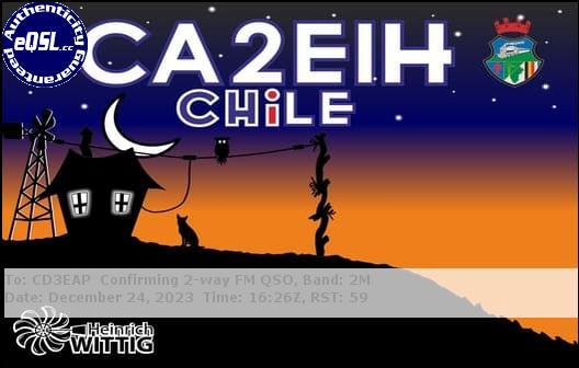 Imagen de tarjeta QSL de CA2EIH