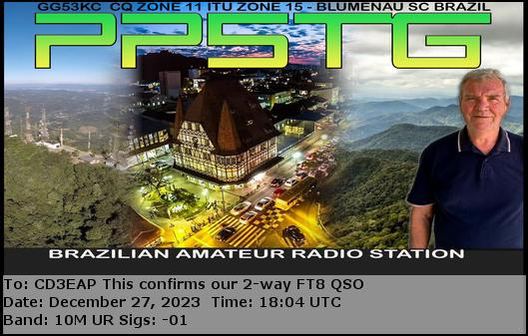 Imagen de tarjeta QSL de PP5TG_