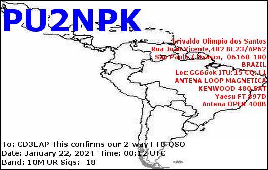 Imagen de tarjeta QSL de PU2NPK