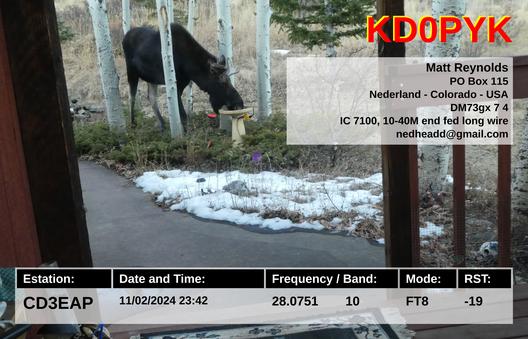 Imagen de tarjeta QSL de KD0PYK