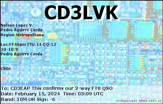 Imagen de tarjeta QSL de CD3LVK