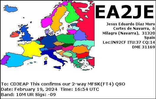 Imagen de tarjeta QSL de EA2JE