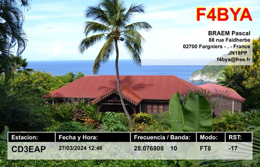 Imagen de tarjeta QSL de F4BYA